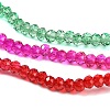 Transparent Painted Glass Beads Strands X1-DGLA-A034-T1mm-A24-4