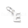925 Sterling Silver Letter Charms STER-C012-01S-E-1