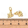 Brass Micro Pave Clear Cubic Zirconia Charms KK-P308-72G-3