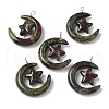 Natural Dragon Blood Jasper Pendants G-Z086-01P-17-1
