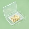 Brass Fold Over Clasps KK-FH0001-11G-RS-7