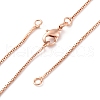 0.9MM Brass Box Chain Necklaces Making NJEW-D302-74RG-1