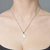 201 Stainless Steel Hollow Star Pendant Necklace NJEW-OY001-88-2