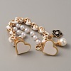 Pearl Plastic Beads Link Chain Phone Case Double Chain Strap AJEW-WH0041-62G-2