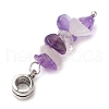 10Pcs 10 Styles Mixed Gemstone Chip Beaded European Dangle Charms PALLOY-JF03257-5