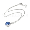 Brass Micro Pave Clear Cubic Zirconia with Enamel Pendant Necklaces NJEW-Z088-03P-02-2