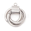 Non-Tarnish 304 Stainless Steel Pendants STAS-A059-01A-P-3