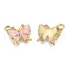 Light Gold Plated Alloy Charms X-ENAM-T009-03E-1