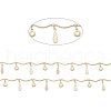 Handmade Brass Curved Bar Link Chains CHC-I035-05G-2