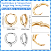 Beebeecraft 8 Pairs 2 Colors Brass Huggie Hoop Earring Finding KK-BBC0014-53-2