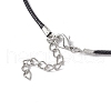 Cross Glass Sead Beaded Pendant Necklaces NJEW-MZ00093-01-5