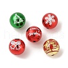 10Pcs UV Plating Colours Acrylic Beads OACR-S146-01I-2