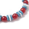 Round Natural Dyed Malaysia Jade Beads Stretch Bracelets BJEW-JB11818-03-4