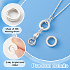   2pcs 925 Sterling Silver Spring Gate Rings with 925 Stamp STER-PH0002-15-4