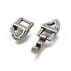 304 Stainless Steel Fold Over Clasps STAS-M119-05P-01-2