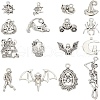 ARRICRAFT 64Pcs 16 Styles Halloween Tibetan Style Alloy Pendants FIND-AR0005-26-1