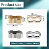 DICOSMETIC 100Pcs 2 Colors Zinc Alloy Slide Charms FIND-DC0004-96-3