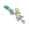 Synthetic Turquoise & Natural Amethyst & Rose Quartz & Red Jasper & Green Aventurine Chips Beads Pendant Decorations HJEW-JM03113-5
