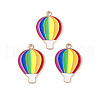 Rainbow Color Pride Alloy Enamel Pendants ENAM-K067-11-4
