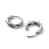 Non-Tarnish 304 Stainless Steel Thorns Hoop Earrings for Women EJEW-F312-02AS-2