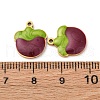 Fruit Seris 304 Stainless Steel Enamel Charms STAS-U060-03G-04-3