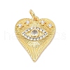 Brass Micro Pave Cubic Zirconia Pendants KK-U058-58B-G-1