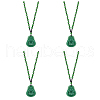 FIBLOOM 4Pcs Resin Imitation Gemstone Maitreya Buddha Pendant Necklace NJEW-FI0001-62A-1