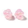 UV Plating Rainbow Iridescent Acrylic Beads PACR-M002-02A-4