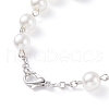 Religious Prayer Imitation Pearl Beaded Rosary Bracelet BJEW-O140-01P-4