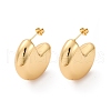 Flat Round 304 Stainless Steel Stud Earrings EJEW-A125-16G-4