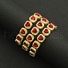 Alloy Crystal Rhinestone & Heart Glass Square Link Chain Tennis Necklaces FS-WG8A429-01-2