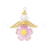 Handmade Glass Seed Beaded Angel Pendants PALLOY-MZ00764-03-1