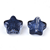 Transparent Spray Painted Glass Beads X1-GLAA-N035-01-E02-2