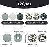 SOFPLATE 6 Styles Painted Natural Wood Beads WOOD-SP0001-10-2