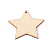 Unfinished Natural Poplar Wood Pendants WOOD-E010-05-1