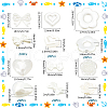 SUNNYCLUE 120Pcs 6 Styles ABS Plastic Imitation Pearl Big Beads KY-SC0002-30-2