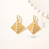 Brass Imitation Pearl Dangle Earrings GH2902-3-2