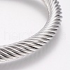 304 Stainless Steel Cuff Bangles Torque Bangles BJEW-H570-22GP-2