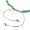 5Pcs 5 Colors Natural Shell Heart & Seed Braided Bead Bracelets Set BJEW-JB10039-03-5