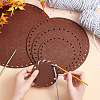   10 Pcs 5 Style Flat Round Felt Fabric DIY-PH0009-24C-3