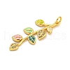 Real 18K Gold Plated Brass Micro Pave Cubic Zirconia Pendants KK-R159-44G-02-2