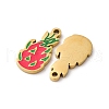 Fruit Seris 304 Stainless Steel Enamel Charms STAS-U060-03G-11-2