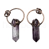 Natural Amethyst Faceted Pointed Bullet Big Pendants G-Q350-05B-1