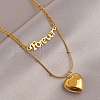 316 Surgical Stainless Steel Double Layer Necklaces NJEW-P324-03B-G-1