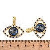 Rack Plating Brass Micro Pave Cubic Zirconia Pendant KK-H486-20G-01-3