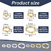 BENECREAT 120Pcs 8 Styles Brass Split Rings KK-BC0012-98-2