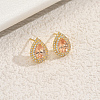 Elegant S925 Sterling Silver Cubic Zirconia Stud Earrings JG6162-3