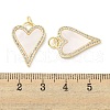 Brass Micro Pave Clear Cubic Zirconia Pendants KK-L211-015G-01-3