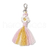 3Pcs Flower Handmade Macrame Cotton Threads Pendant Decoration HJEW-JM02762-3