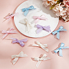 CRASPIRE Bowknot Polyester Alligator Hair Clips AJEW-CP0008-35C-4